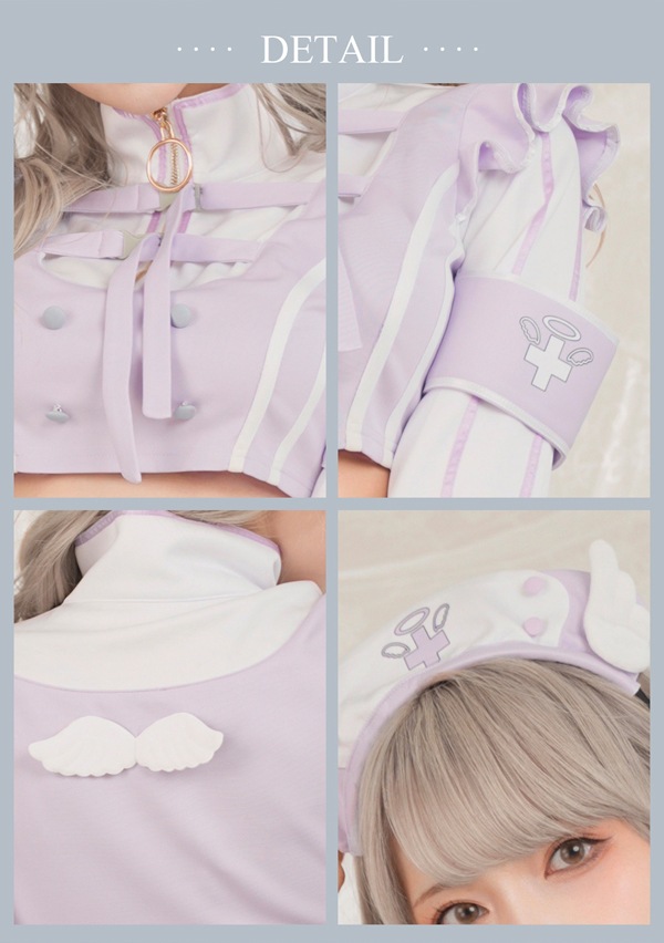 即日発送】..天使界隈..スタンドカラーナース《ハロウィンコスプレ6点