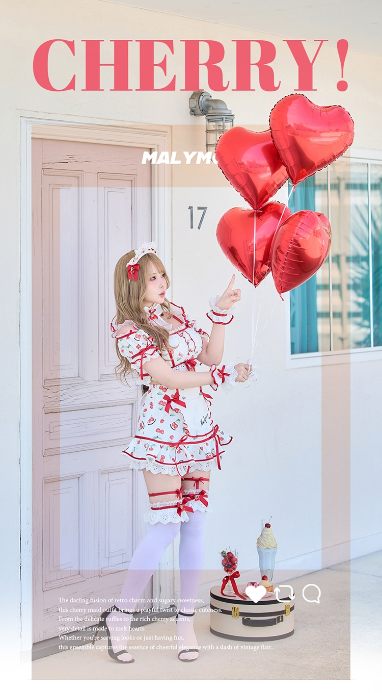 即日発送】ホイップチェリーデザートメイド《オリジナルコスプレ8点