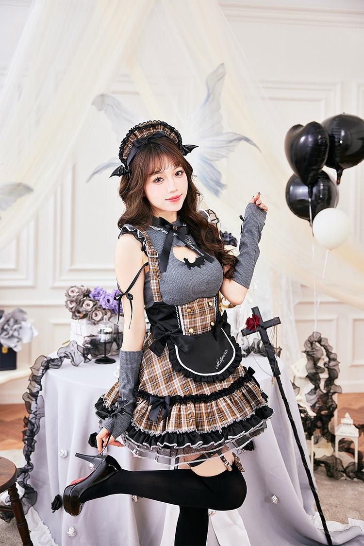 即日発送】ガーリーロックサキュバスメイド《ハロウィンコスプレ11点