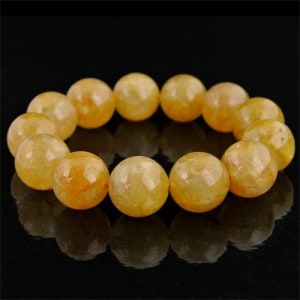 証明書付ヒマラヤゴールドアゼツライト 丸玉ブレスレット 15mm