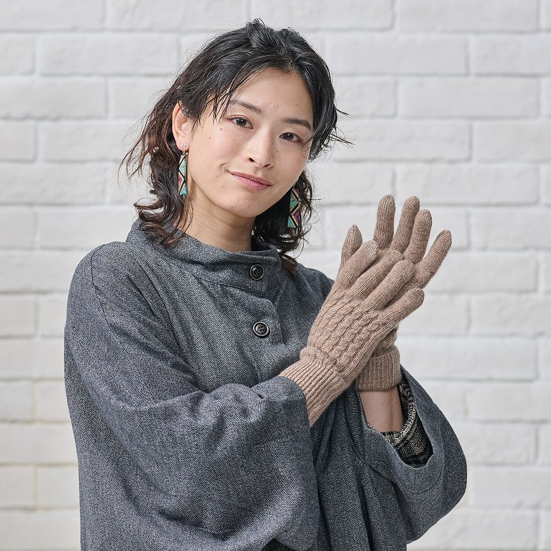 カシミヤ手袋 スマホ対応 【メール便可】｜マライカ公式通販
