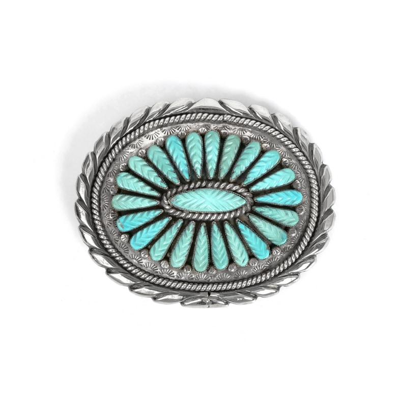 ズニ族 Robert Eustace ターコイズクラスター バックル｜マライカ公式通販