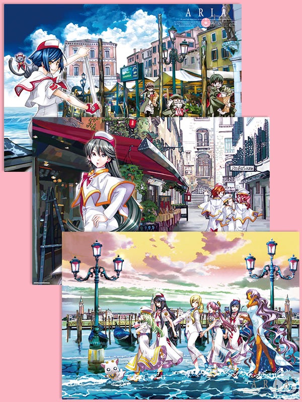 The BENEDIZIONE】ARIA 原作クリアポスターセットB【A3サイズ3枚組