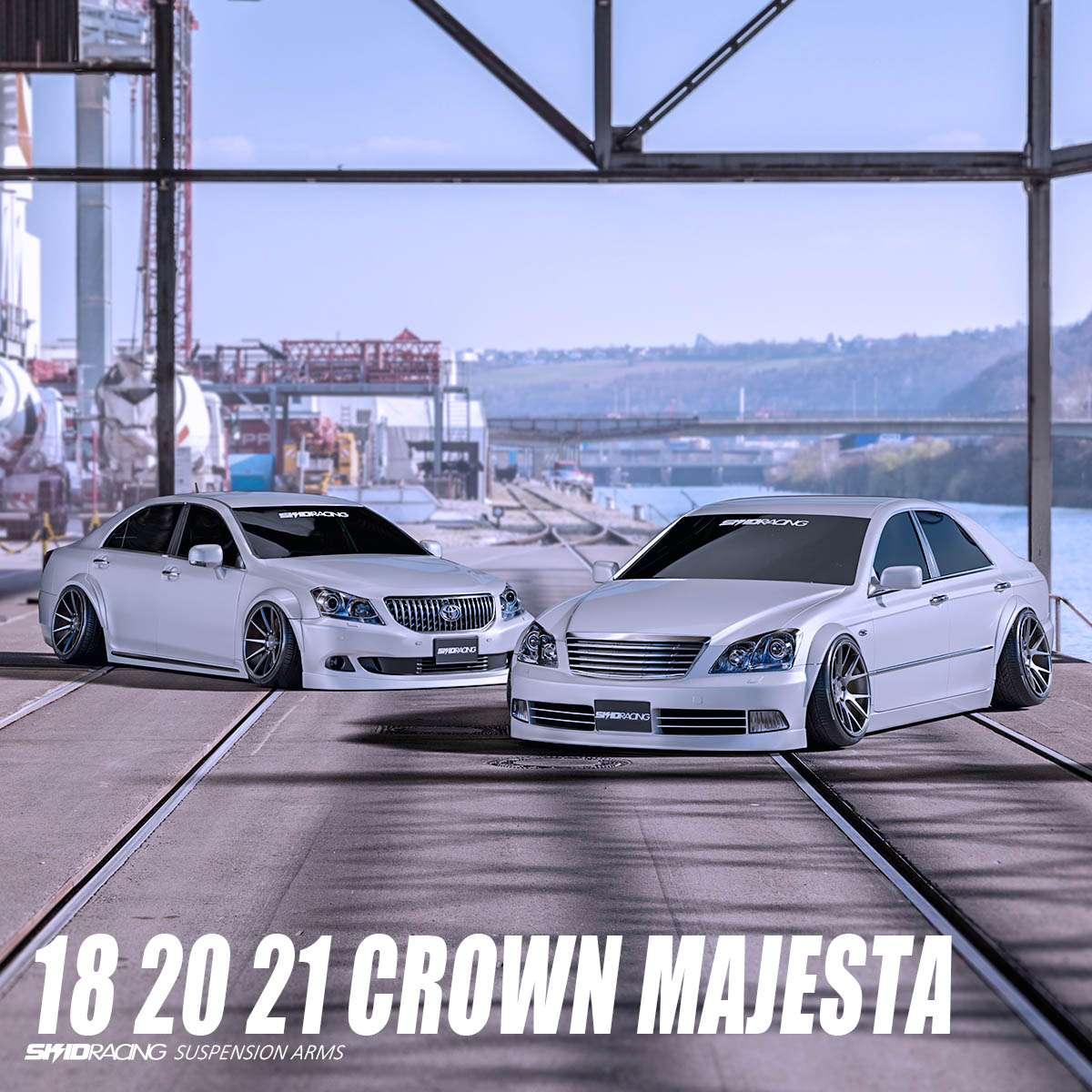 車検OK 18クラウン リア アッパー キャンバー アーム セット 調整式