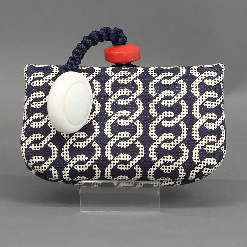 叺（カマス）刻み煙草入れ【印傳｜吉原繋ぎ・紺】祭用品専門店浅草絆纒