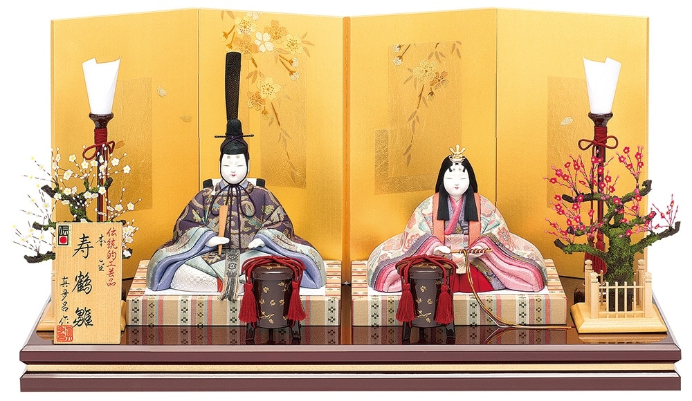 真多呂人形 | 雛人形,親王飾り 本金 寿鶴雛セット | 雛人形(ひな人形