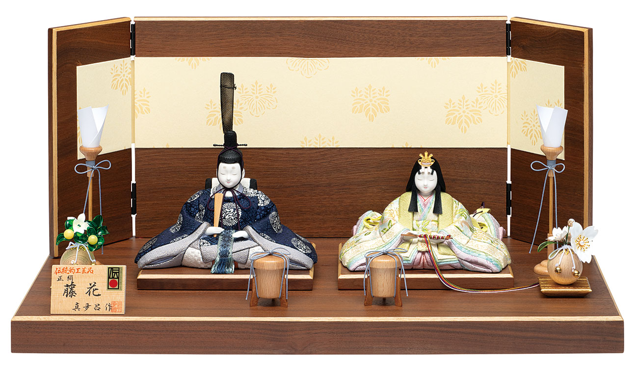 真多呂人形 | 雛人形,親王飾り 藤花 正絹 | 雛人形(ひな人形)、五月