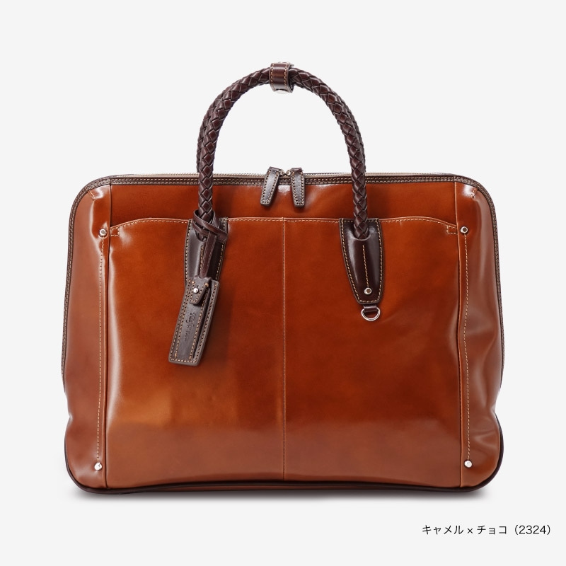 いじゅfico GANZO レザー 3wayブリーフケース ブラウン いじゅfico