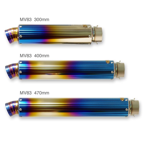 Mv83【チタングラデーション】汎用サイレンサー（サーキットスポーツ