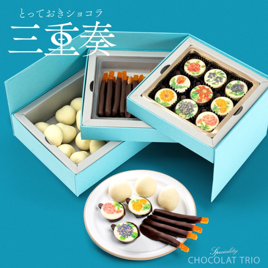 送料無料 プレゼント お菓子 とっておきショコラ三重奏 チョコレート