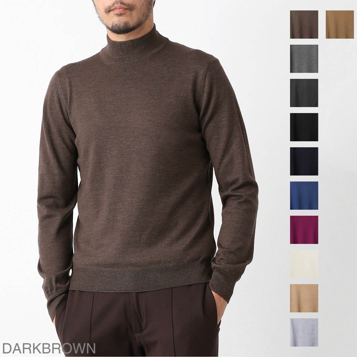 Gran Sasso グランサッソ モックネック ニット/LUPPETTO M/L【大きい