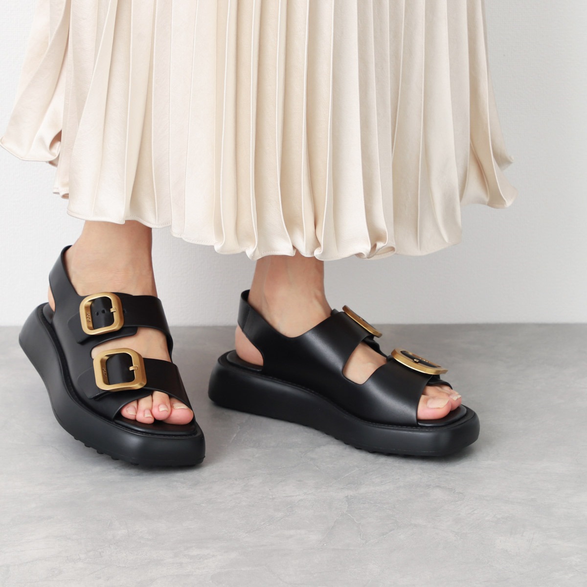 TODS トッズ サンダル/GOLDEN CALF【大きいサイズあり】 レディース