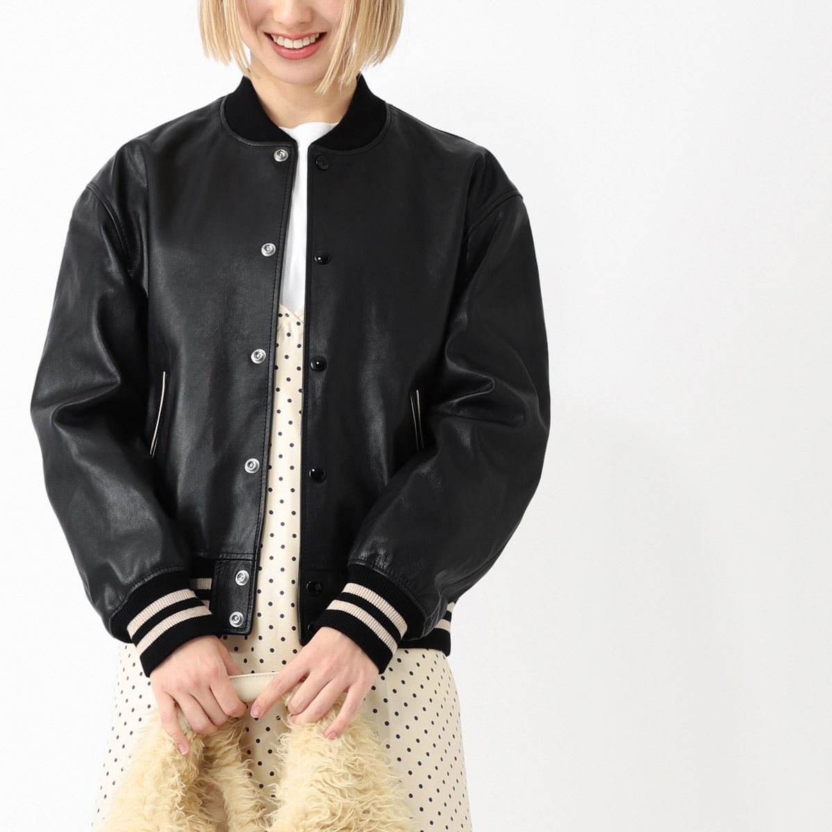 アウトレット】CELINE セリーヌ レザージャケット/テディジャケット