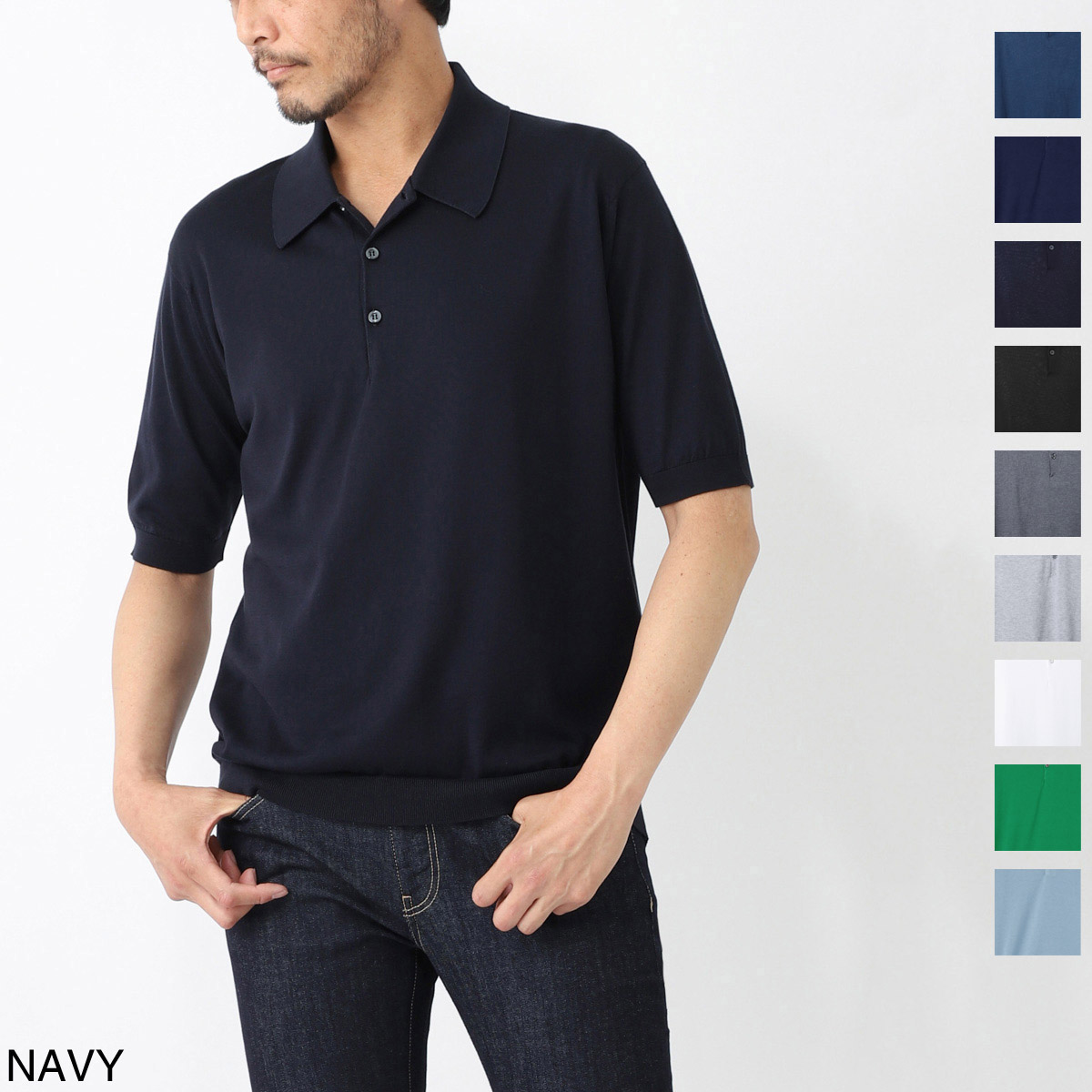 JOHN SMEDLEY ジョンスメドレー ニットポロシャツ/ISIS シーアイランド