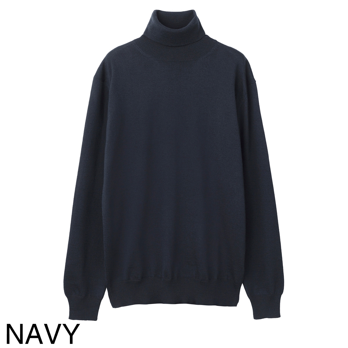 CRUCIANI ウール100% ネイビー タートルネック 50 Cruciani