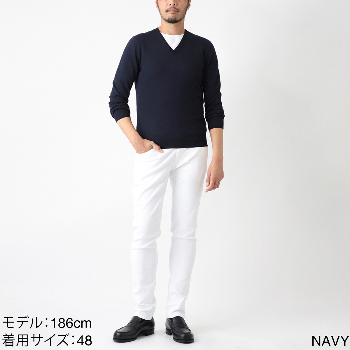 Gran Sasso グランサッソ Vネック ニット【大きいサイズあり】 メンズ