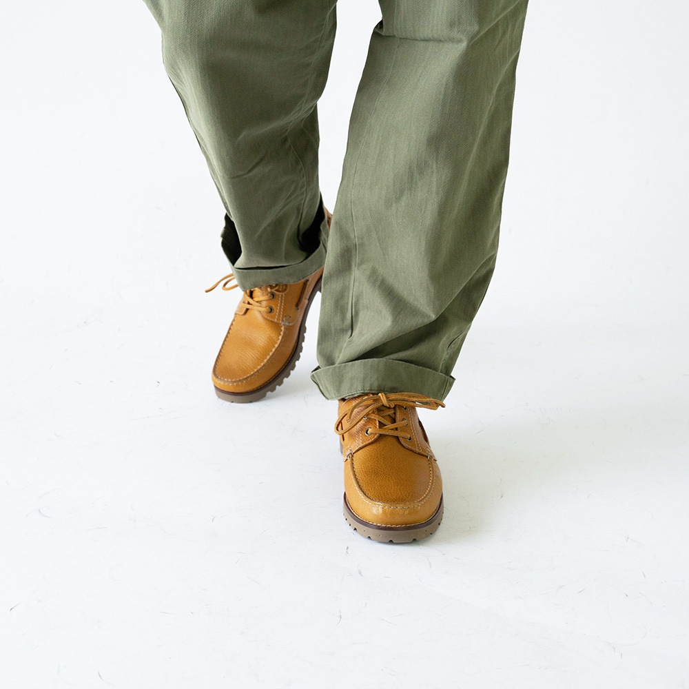 デッキシューズ メンズ モカシンローファー 革靴 NEVADA CAMEL 外羽根