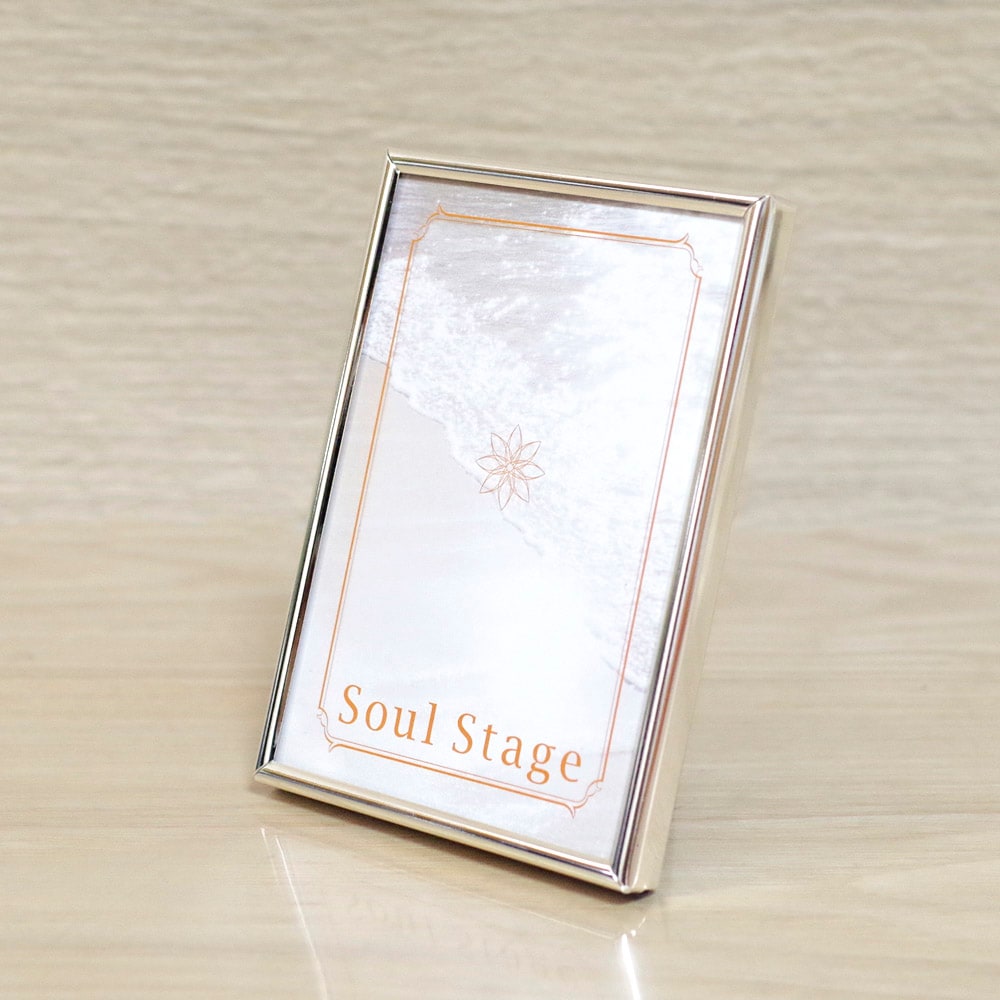 その他手元供養品,フォトフレームシンプルなシルバーフレーム・ガラス