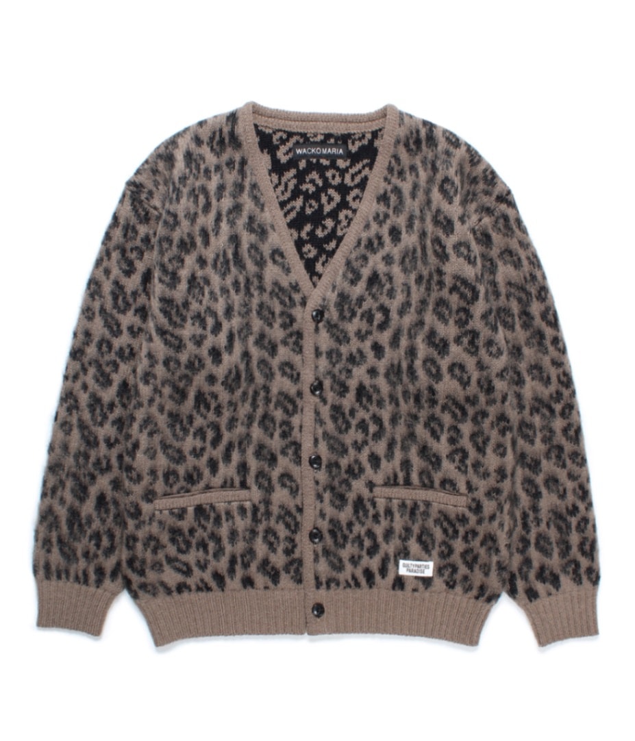 LEOPARD HEAVY MOHAIR KNIT CARDIGAN【BROWN】｜WACKO MARIA｜MELTING