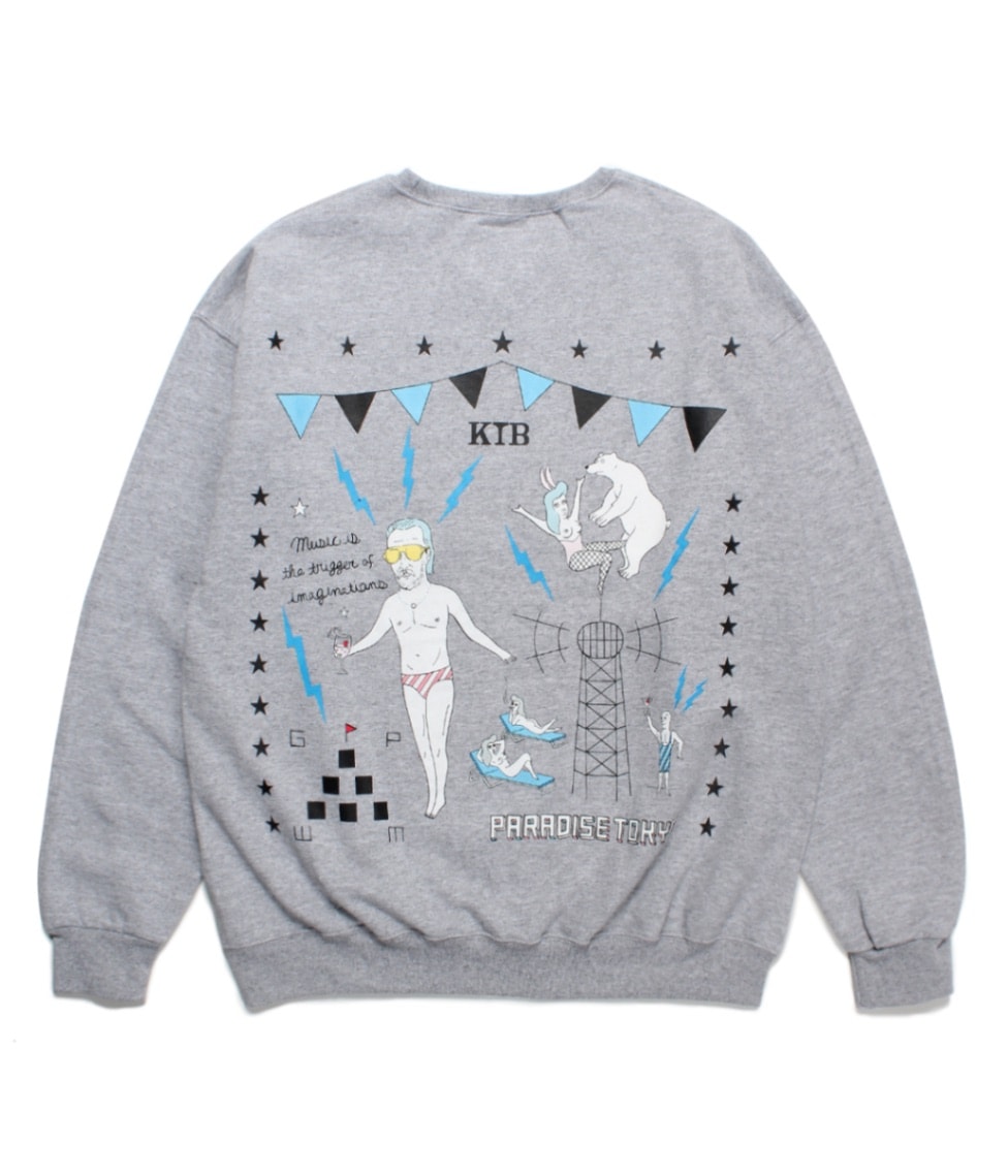 世界平和プロジェクト / CREW NECK SWEAT SHIRT (TYPE-6)【GRAY