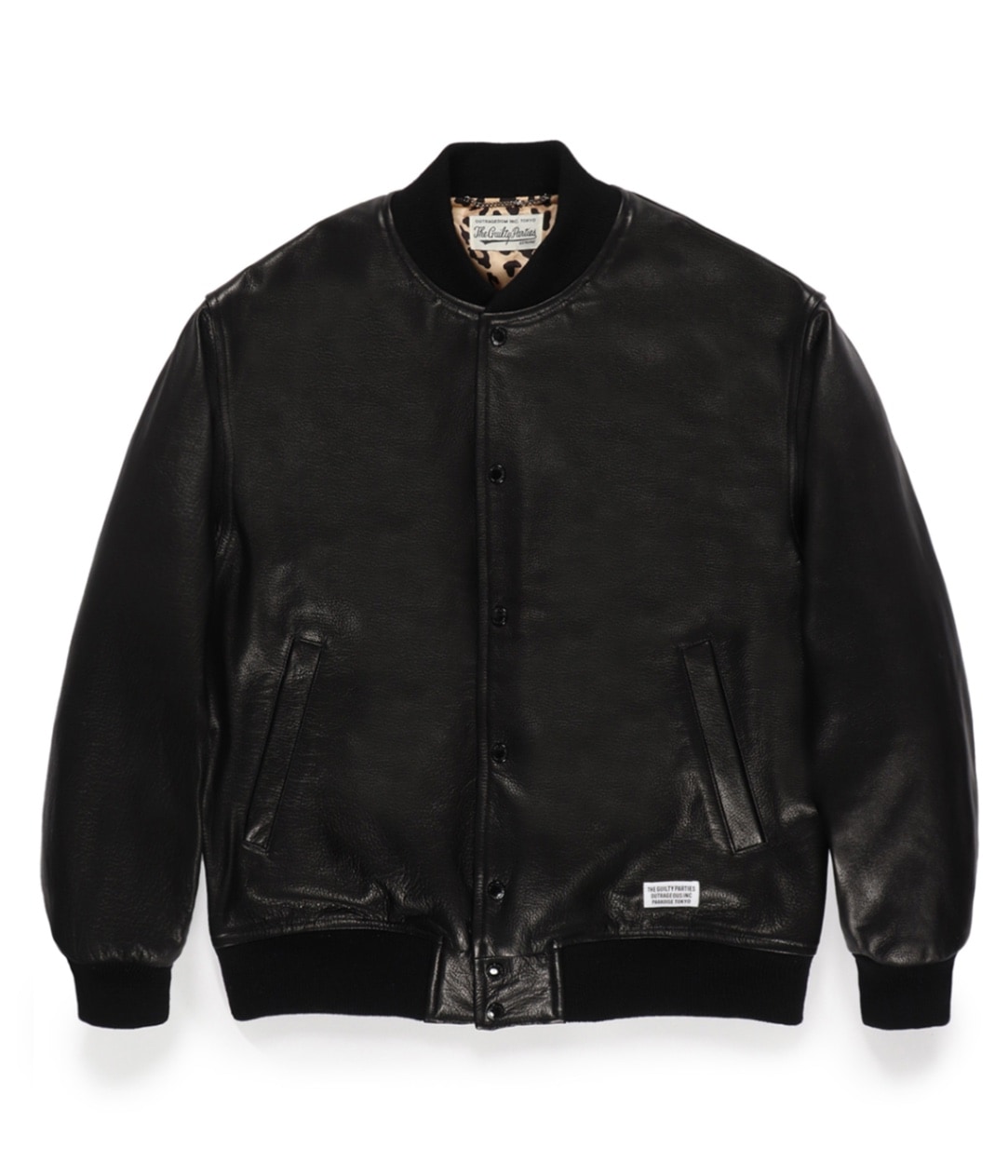 LEATHER VARSITY JACKET -A- (TYPE-2)【BLACK】｜WACKO MARIA｜MELTING
