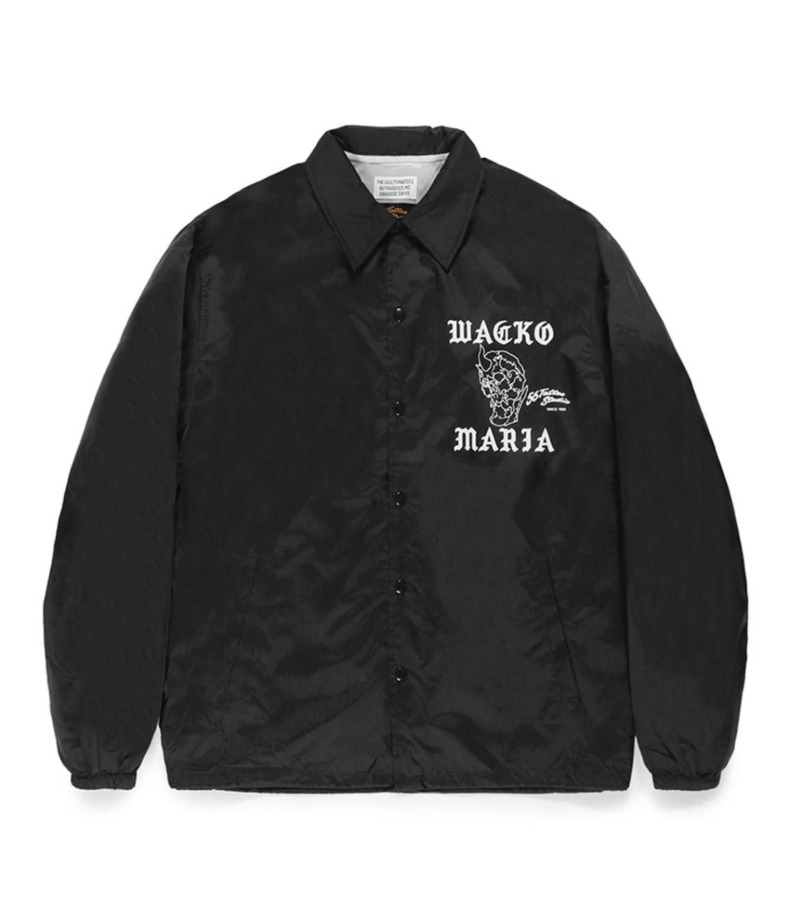 56 TATTOO STUDIO / COACH JACKET【BLACK】｜WACKO MARIA｜MELTING POT