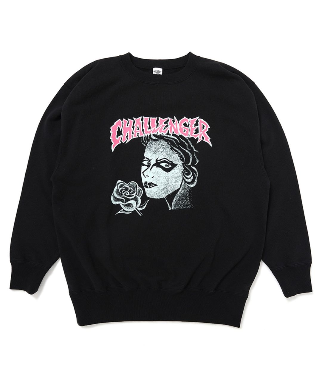 PUNK GIRL C/N SWEAT【BLACK】｜CHALLENGER｜MELTING POT（正規取扱店