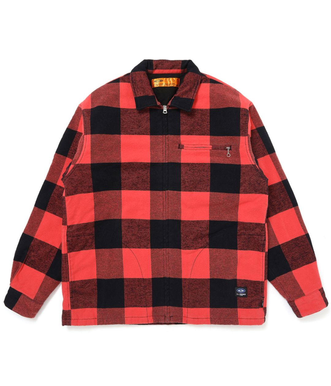 LINING ZIP UP SHIRT【ORANGE-BLACK】｜CHALLENGER｜MELTING POT（正規