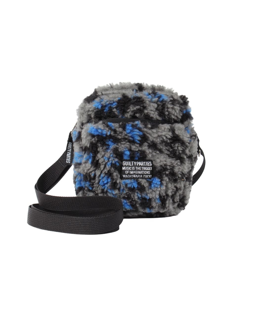 PEAK EASY / LEOPARD BOA FLEECE SHOULDER MINI BAG【GRAY】｜WACKO