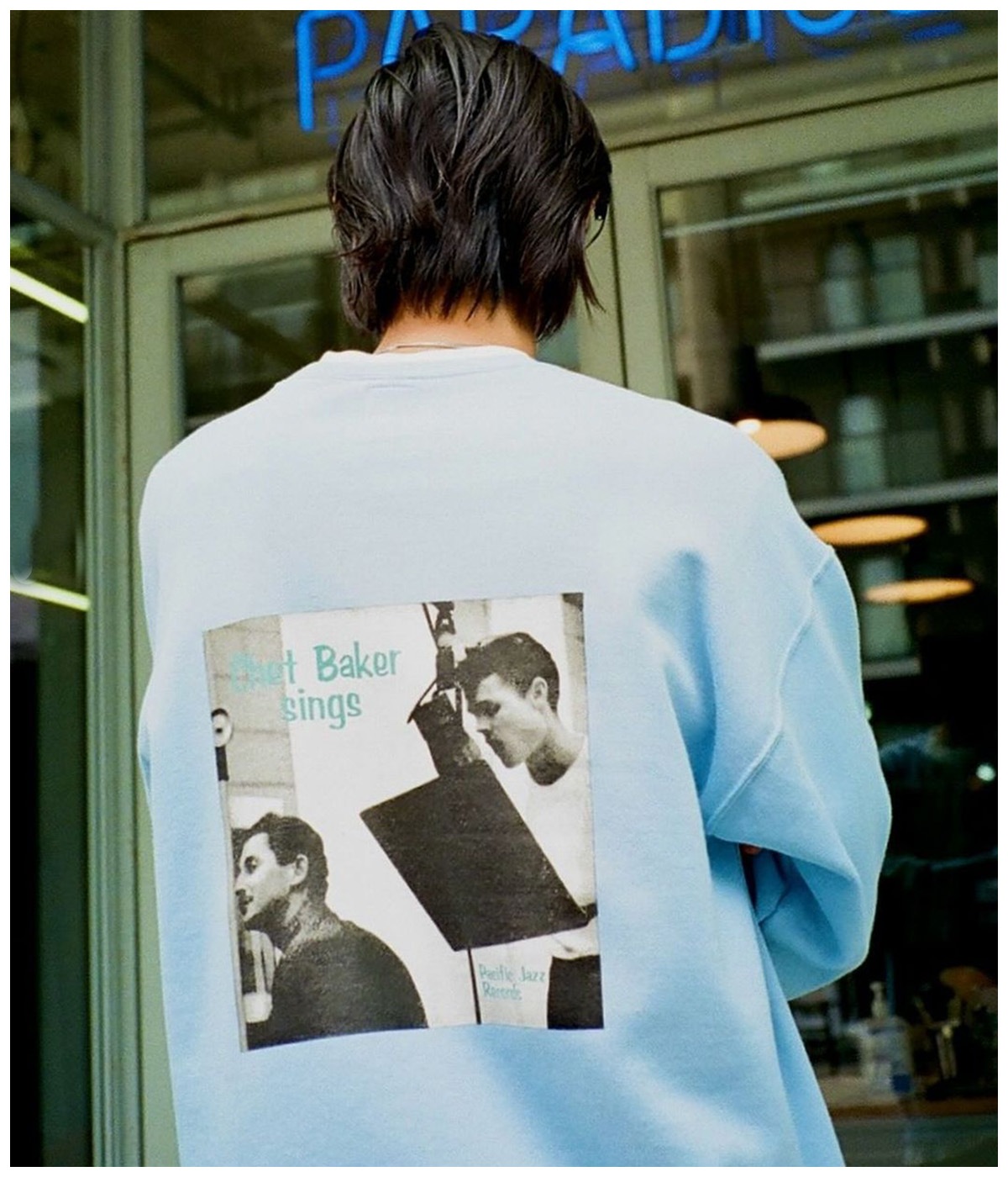 CHET BAKER / CREW NECK SWEAT SHIRT (TYPE-1)【BLUE】｜WACKO MARIA