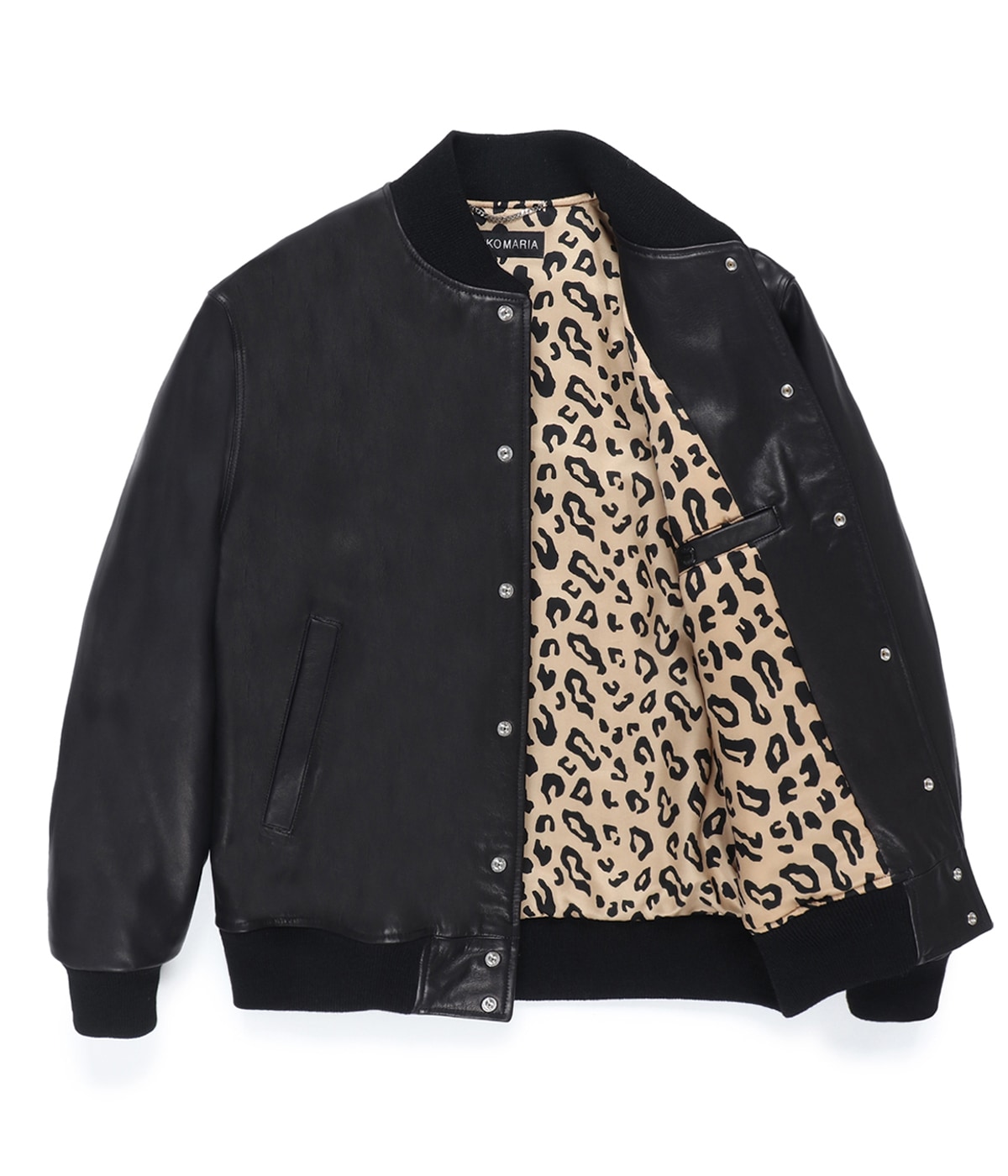LEATHER VARSITY JACKET -A- (TYPE-2)【BLACK】｜WACKO MARIA｜MELTING