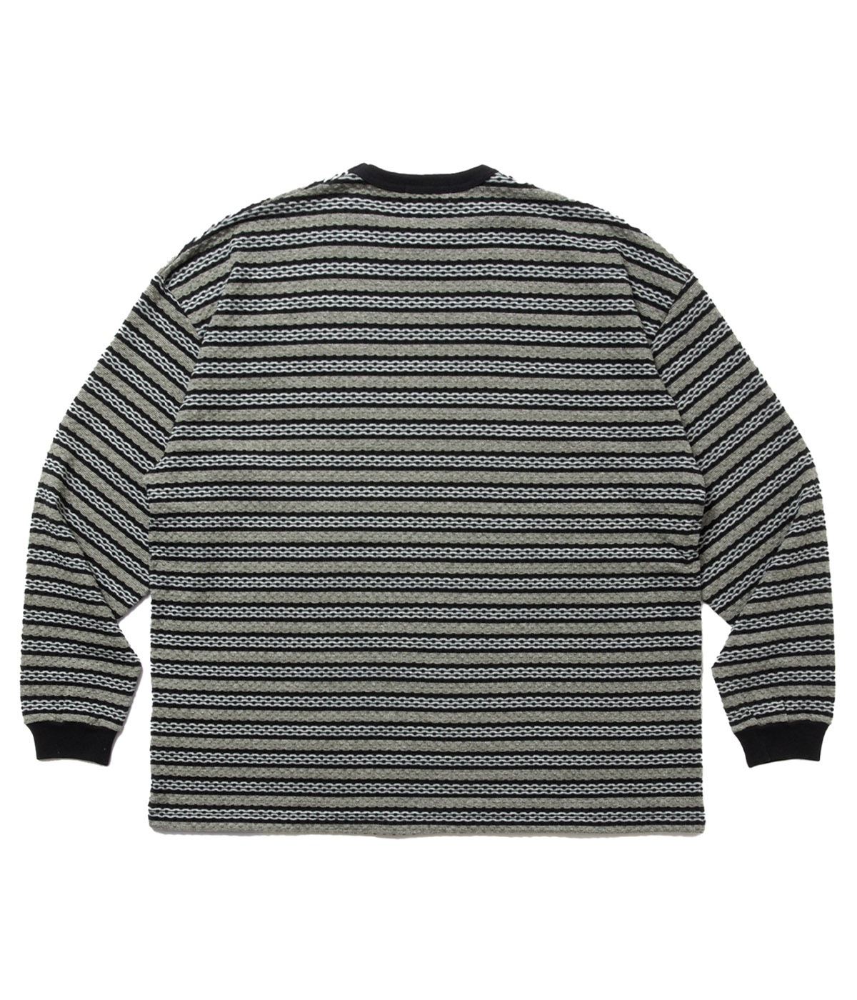 Jacquard Border L/S Tee【BLACK】｜COOTIE PRODUCTIONS®︎｜MELTING