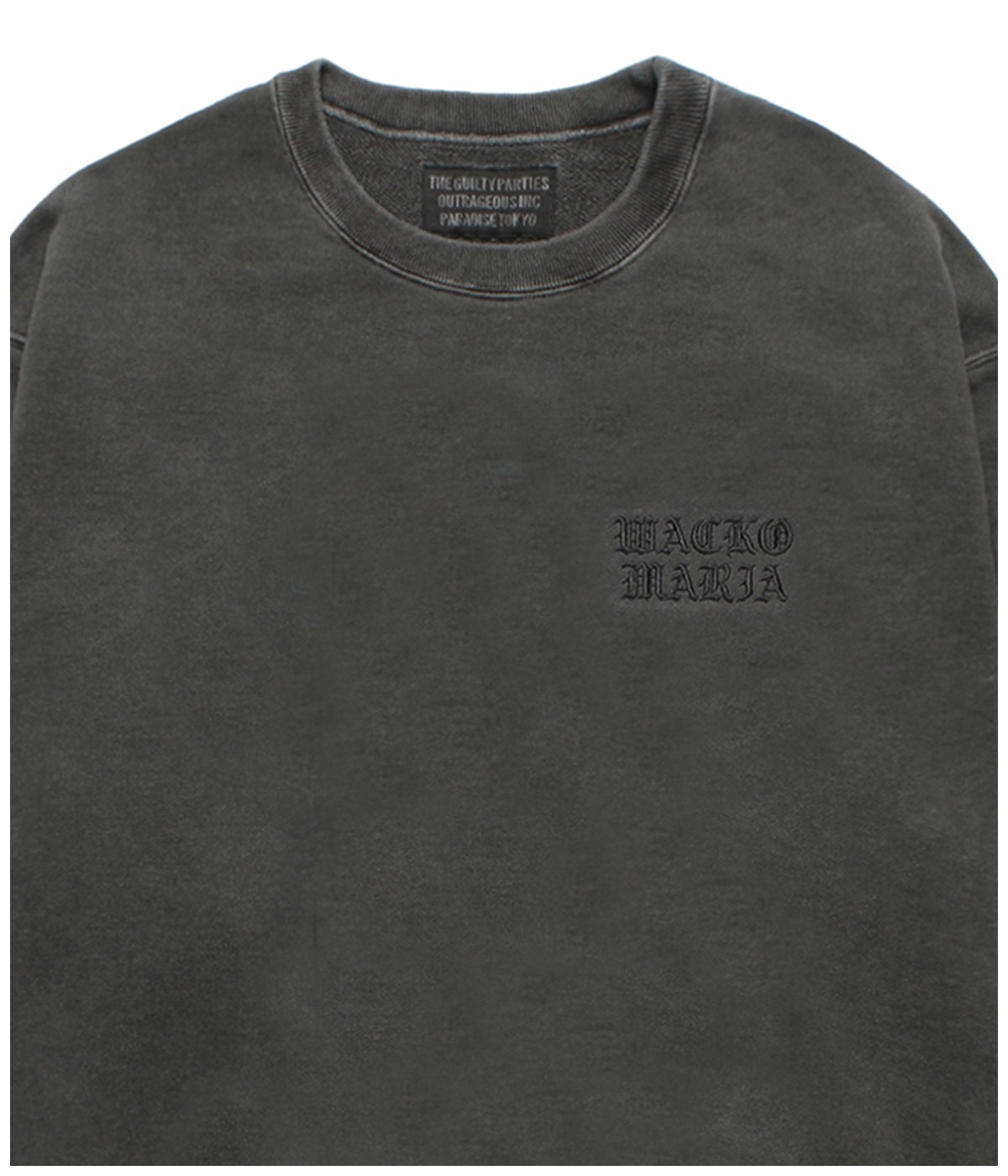 WASHED HEAVY WEIGHT SWEAT SHIRT【GRAY】｜WACKO MARIA｜MELTING POT