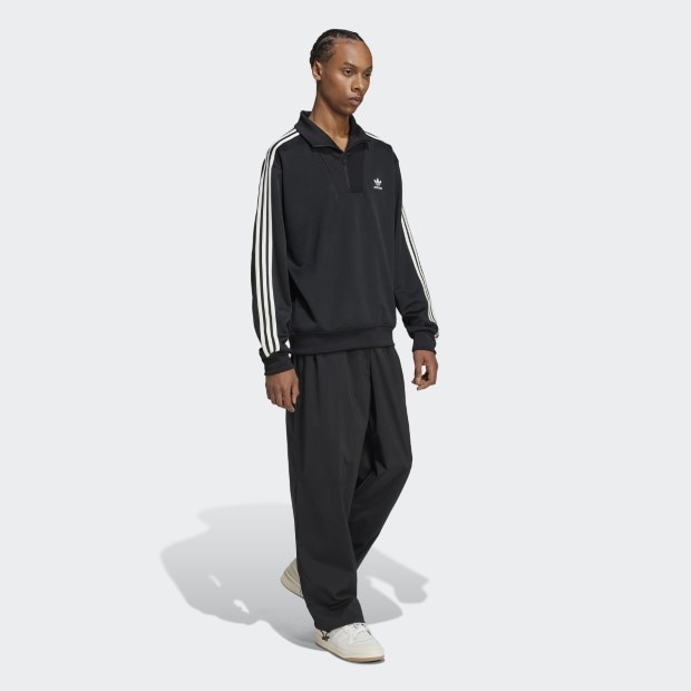 アディカラー ファンネルネックトラックトップ ブラック ｜アパレル