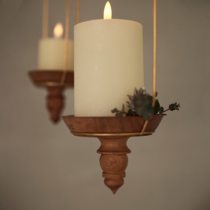 キャンドルスタンド コンポート S ブラウン ウッド 木製 shesay 志成