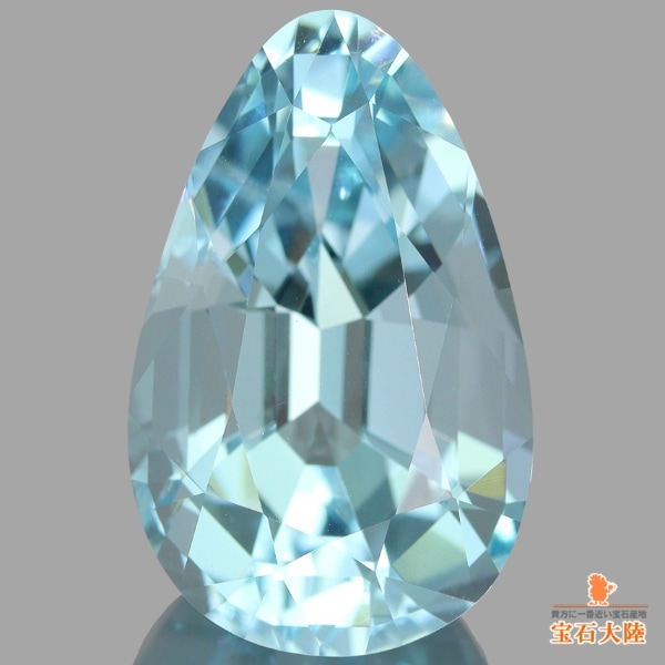 天然アクアマリン 13.69ct 【透明度抜群アクアブルー】 モザンビーク