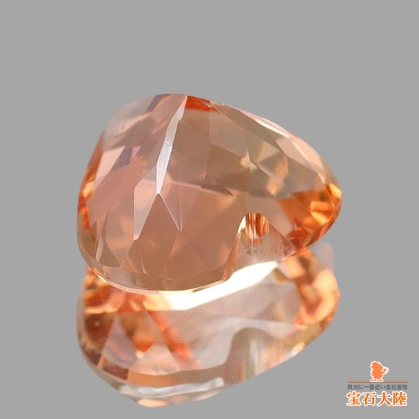天然インペリアルトパーズ 1.26ct 【ピンキッシュオレンジ】 ハート