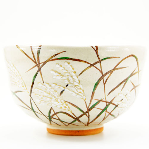 抹茶茶碗 武蔵野絵 中村良二作 秋物の通販は【茶道具のみのる園】