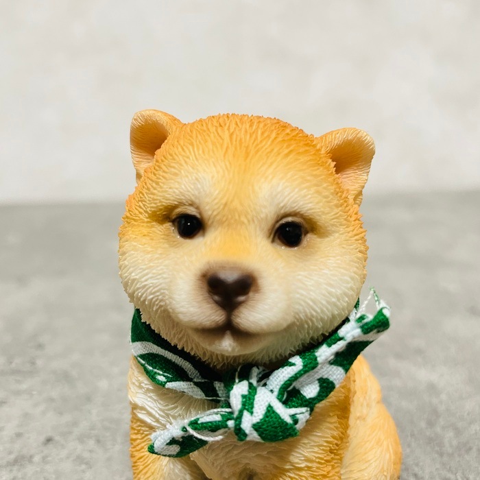 かわいい 犬 置物 高さ8cm お座り豆しば woobia ウービア イヌ