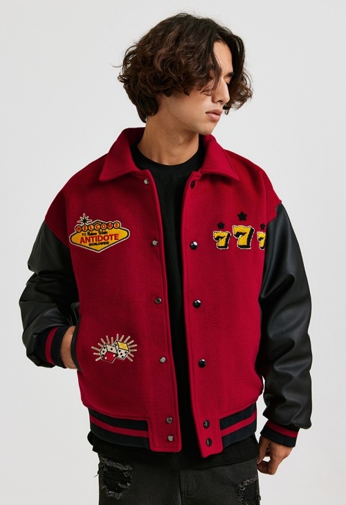 ANTIDOTE スタジャン 777 ウールブレンド スタジアムジャケット