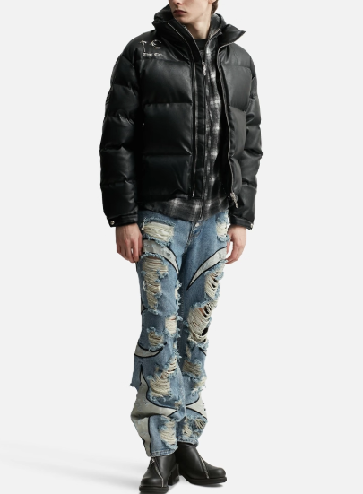 Thug Club ダウンジャケット Leather Puffer Jacket｜MIRISE(ミライズ