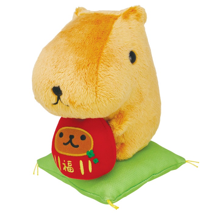 カピバラさん だるまぬいぐるみ むくっとポーズ|【ぬいぐるみの