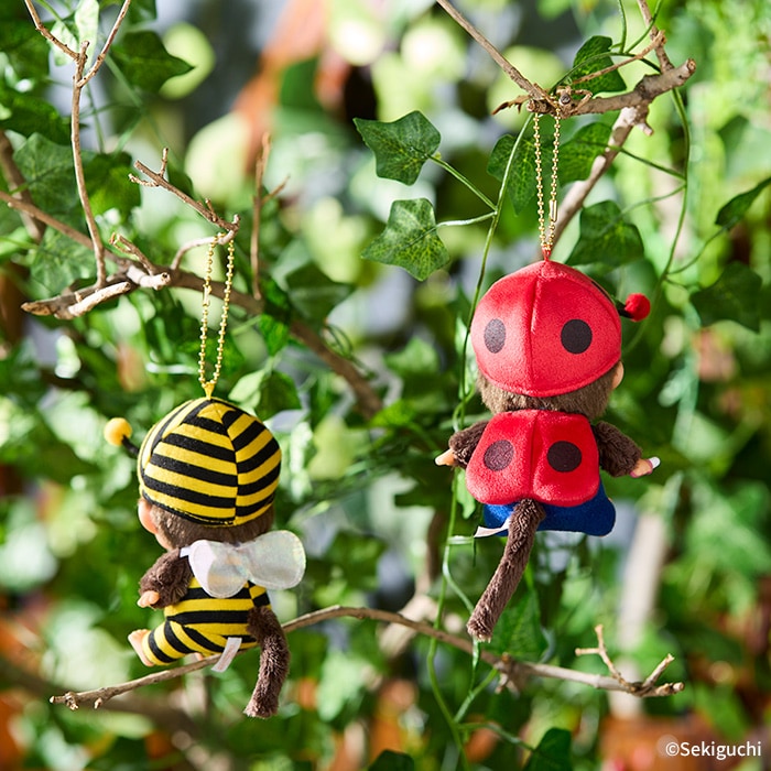 モンチッチ 顔でかSSキーチェーン ミツバチ|【ぬいぐるみのセキグチ