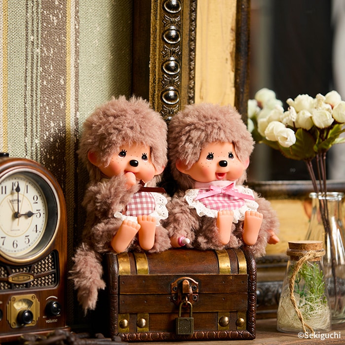 もこもこスウィートブラウン モンチッチピンク|【ぬいぐるみのセキグチ