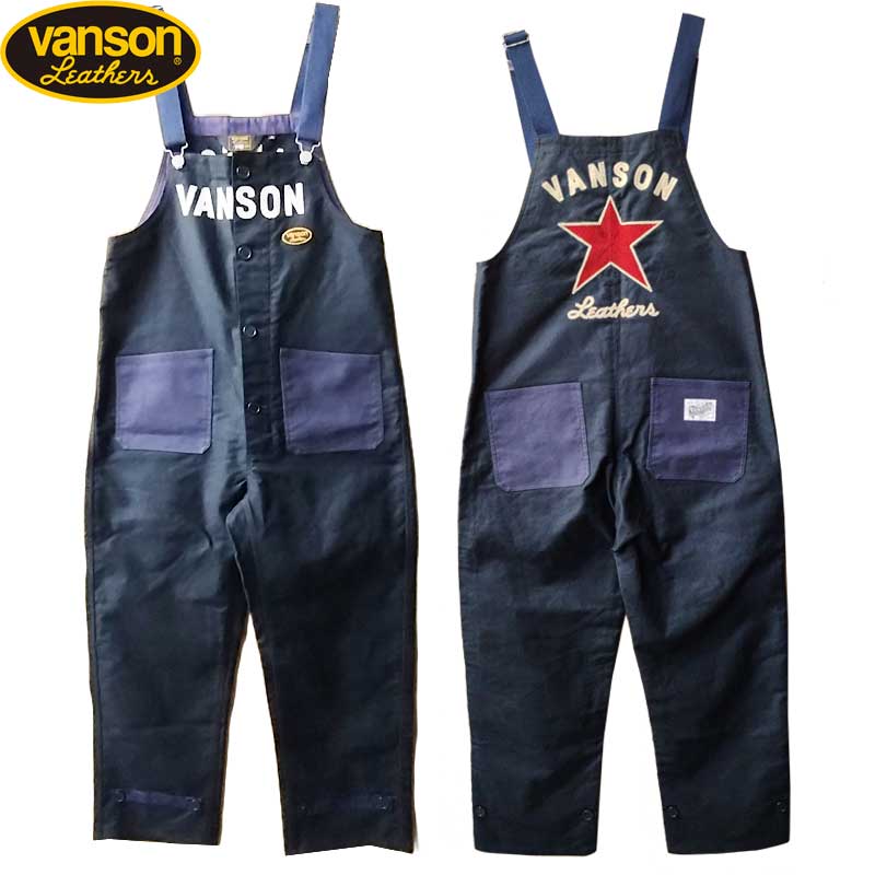 VANSON バンソン デッキ オーバーオール ワンスター つなぎ メンズ