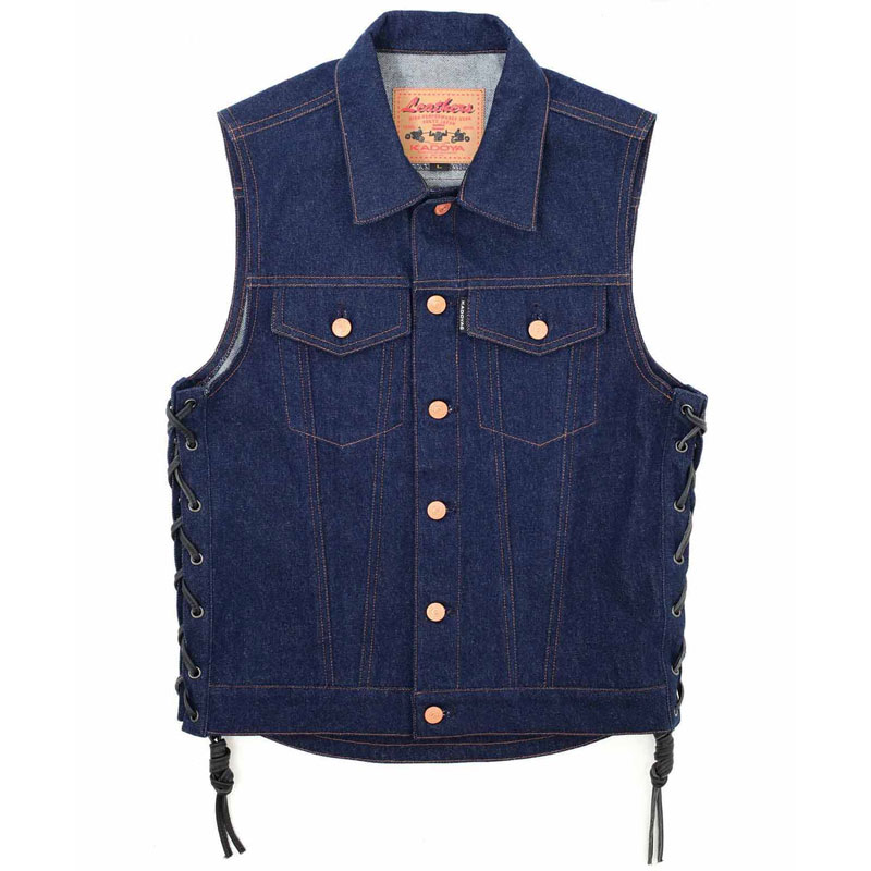 KADOYA カドヤ バイカーデニムベスト BIKER DENIM VEST 3｜2カラー