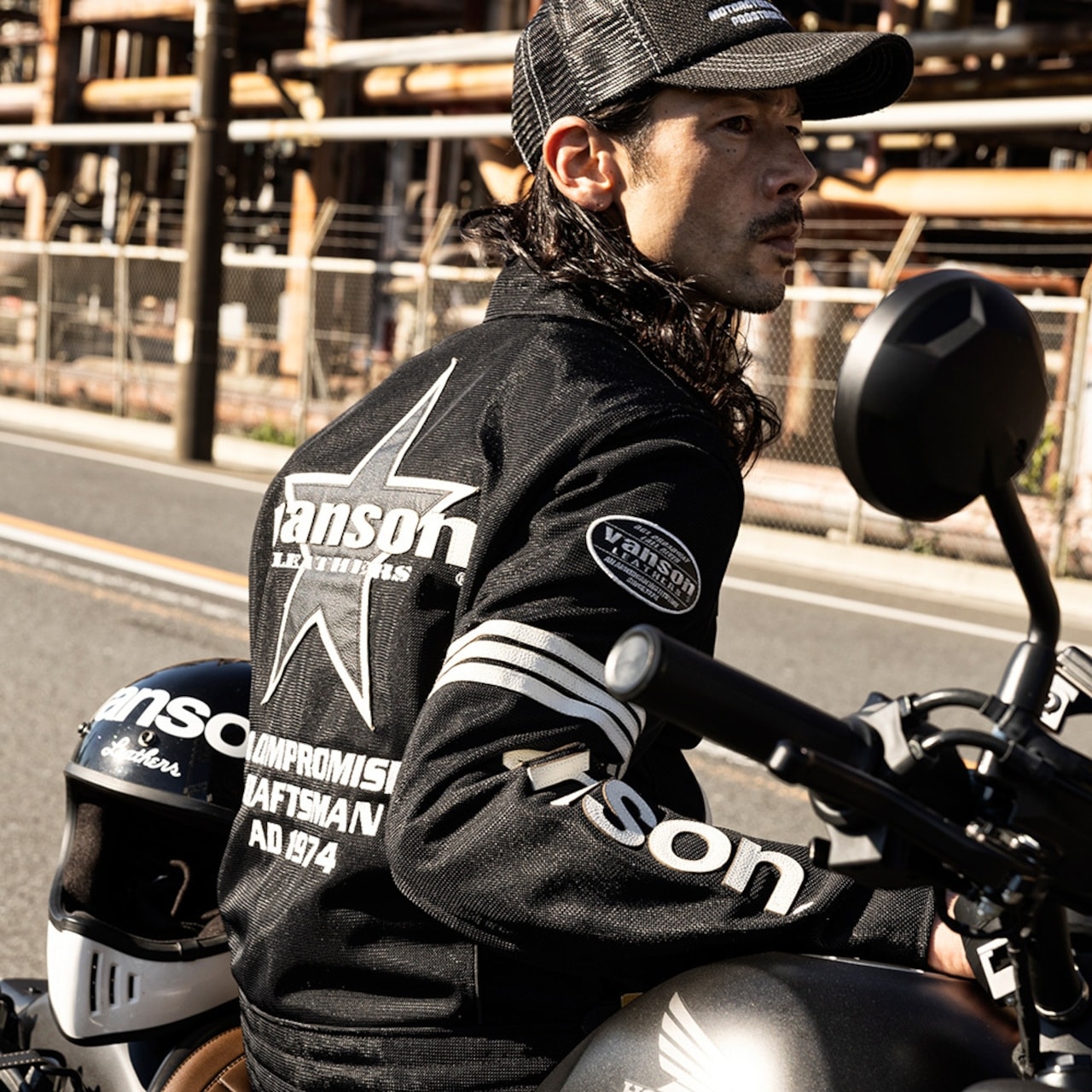 VANSON バンソン メッシュライダースジャケット（VS25105S