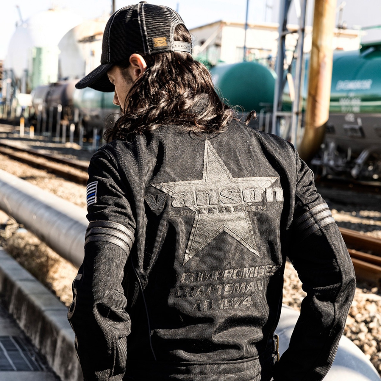 VANSON バンソン メッシュライダースジャケット（VS25105S