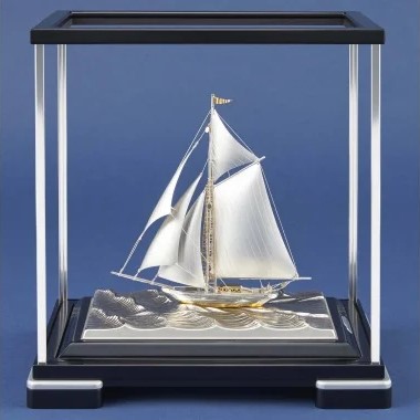 ヨット 置物 武比古 STERLING SILVER 985 刻印 銀製 SILVER 985