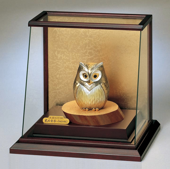 武比古 純銀 ふくろう 3号 | 銀製品,純銀製置物,ふくろう | 森銀器